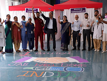 Vaccine Jabs Celebrations at Ramaiah Memorial Hospital, Bangalore